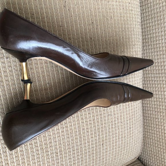 Chanel Women's Dark Brown Classic Pumps . - Picture 8 of 15